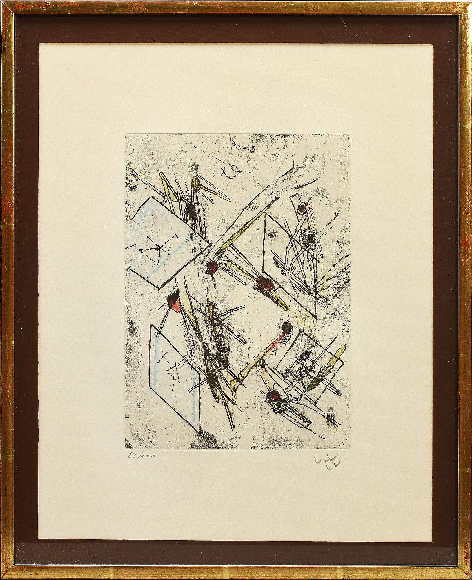 ROBERTO MATTA, färgetsningar, 5 st, sign o numr 83/100.