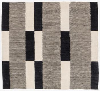 Rug, flat-woven, approx. 218 x 200 cm.