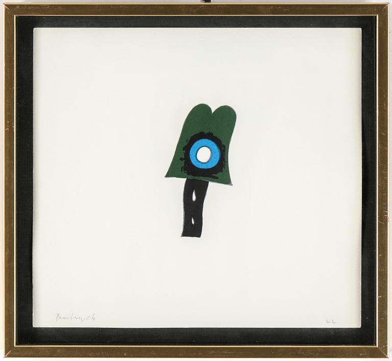 LAGE LINDELL, färglitografi, 4 st, signerade.