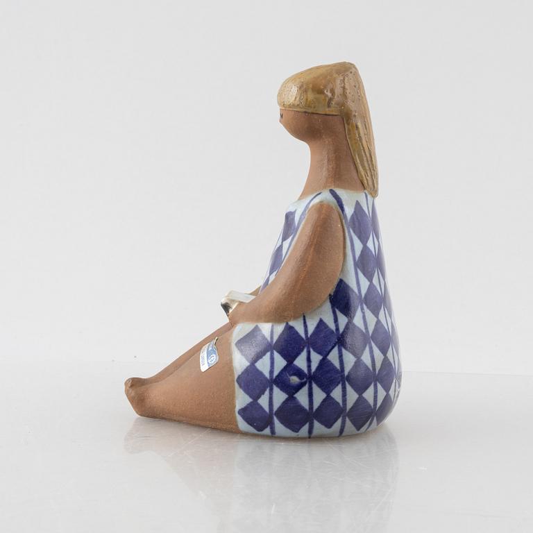 Lisa Larson, figurin, stengods, "Amalia", ur serien "ABC-flickor", Gustavsberg.