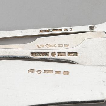 Bestickuppsättning, 47 dlr, silver, Musslan, Finland 1836-1935, mestadels V. Lindman, 1919.