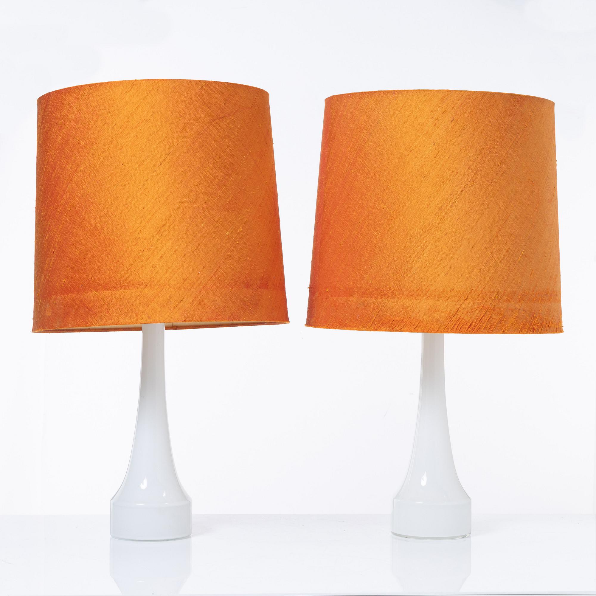 Bordslampor, 3 st, Bergboms, 1900-talets andra hälft.