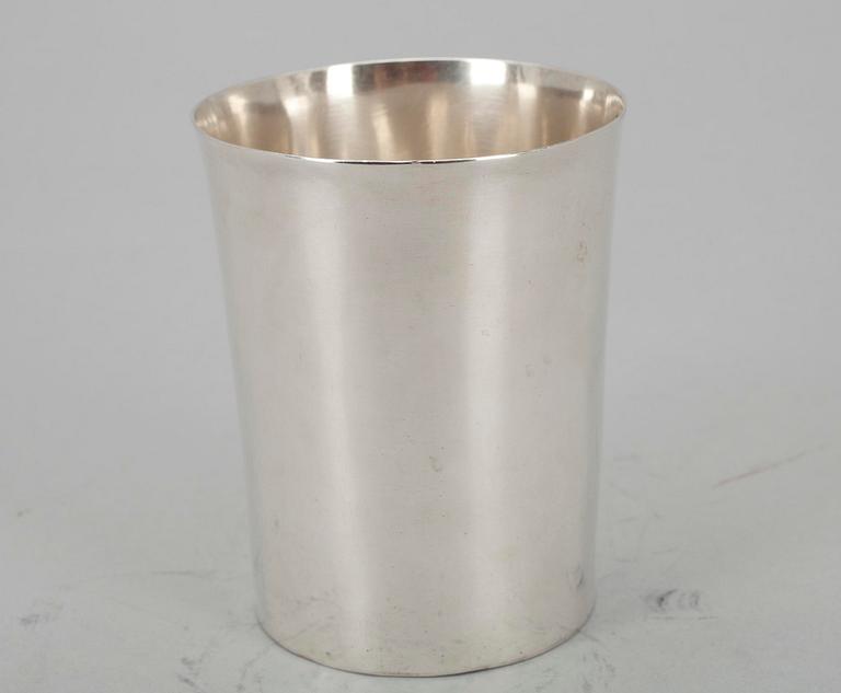 BÄGARE, silver, Faro, Portugal 1800-talets första hälft. Vikt 156 g.