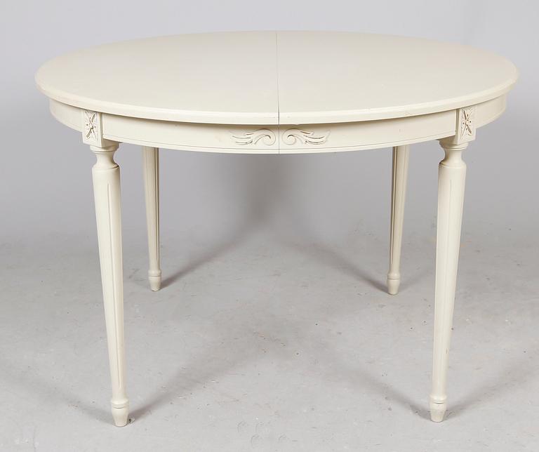 MATSALSMÖBEL, 5 del, gustaviansk stil, 1900-talets andra hälft.