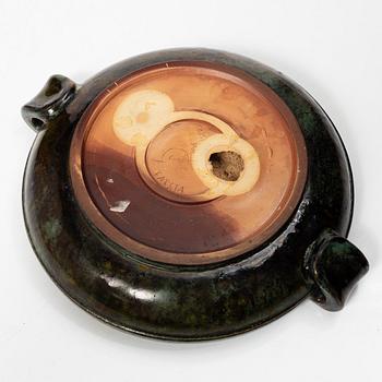 Wilhelm Kåge, a ceramic bowl, vase and dish, Gustavsberg, Sweden, 1927-29.