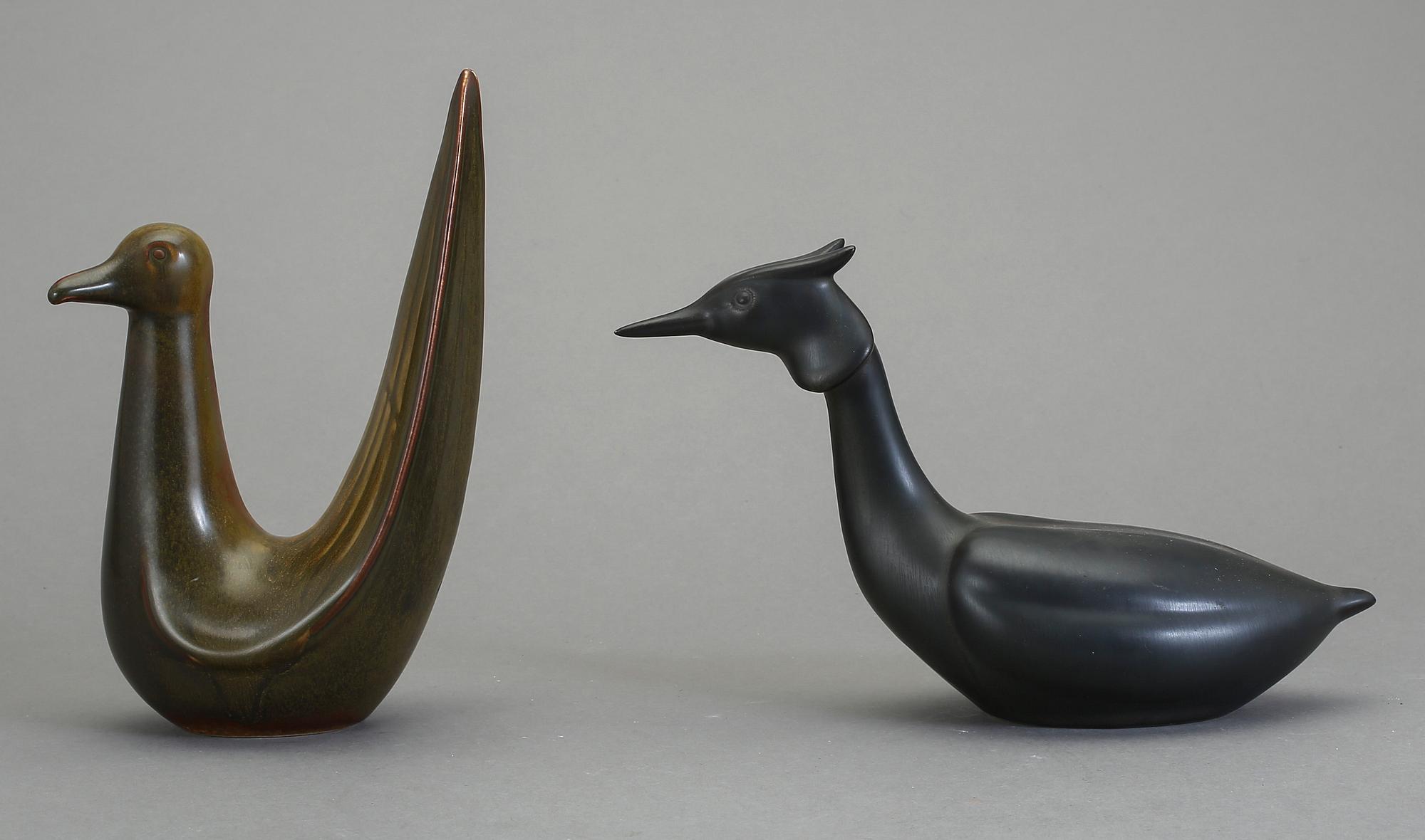 FIGURINER, 2 st, stengods, Gunnar Nylund, Rörstrand.