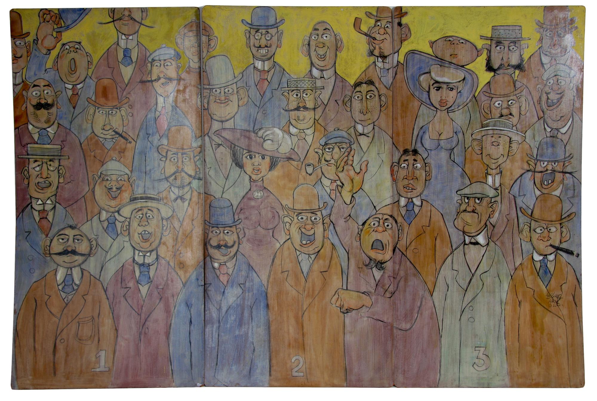 TEATERKULISS, blandteknik, Börje Arvold, 1900-talets första hälft.