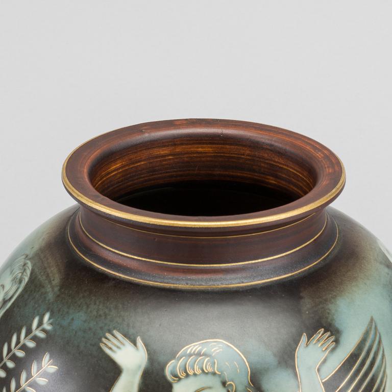 A STINA WEDEL/ GUNNAR NYLUND RÖRSTRAND VASE.