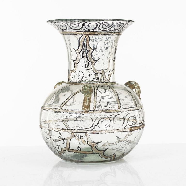 A glass vase, Ottoman cultural area.