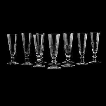 CHAMPAGNESTRUTAR, 10 st snarlika, glas, 1800-talets andra hälft.