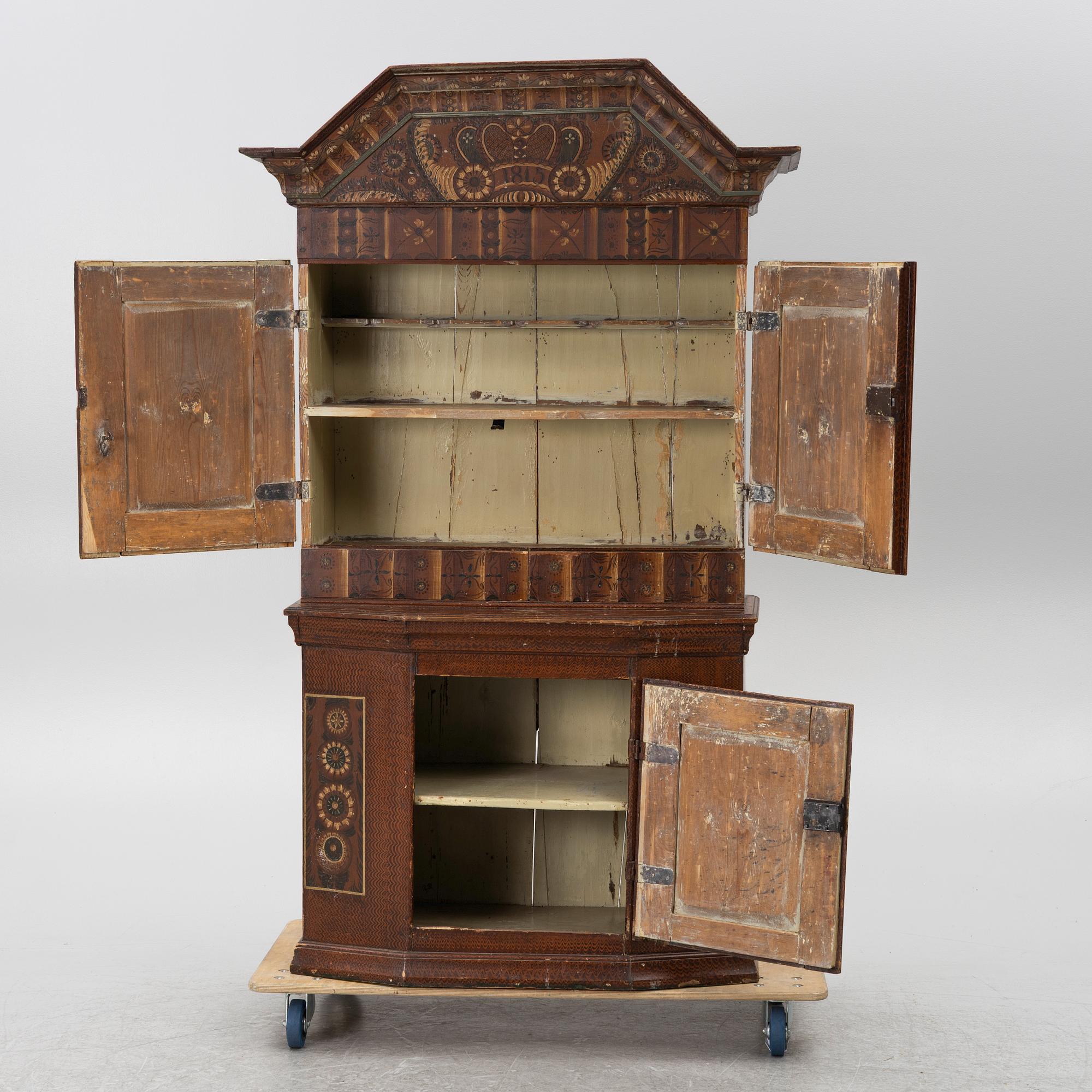 A Folk Art cabinet, Dalecarlia, 19th century.
