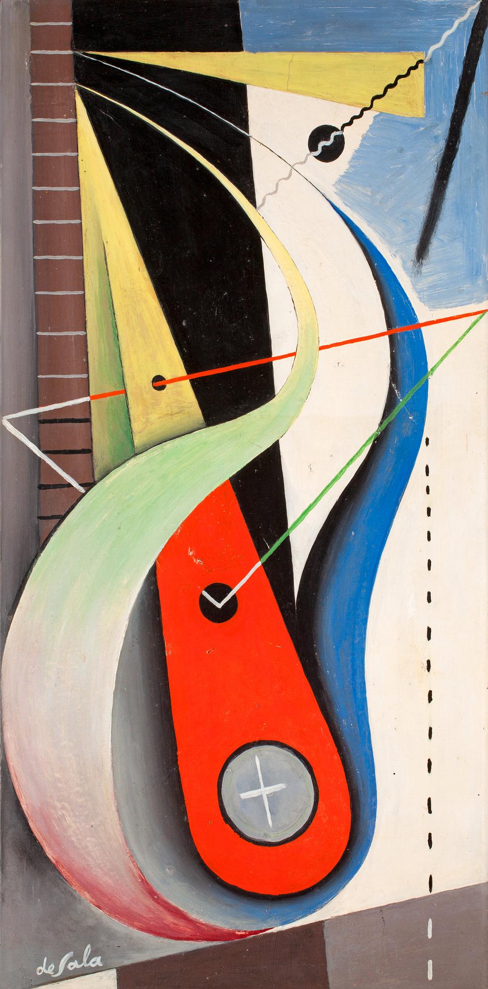 Eugéne de Sala, "Komposition (Le Coq Hardi)" (Composition).