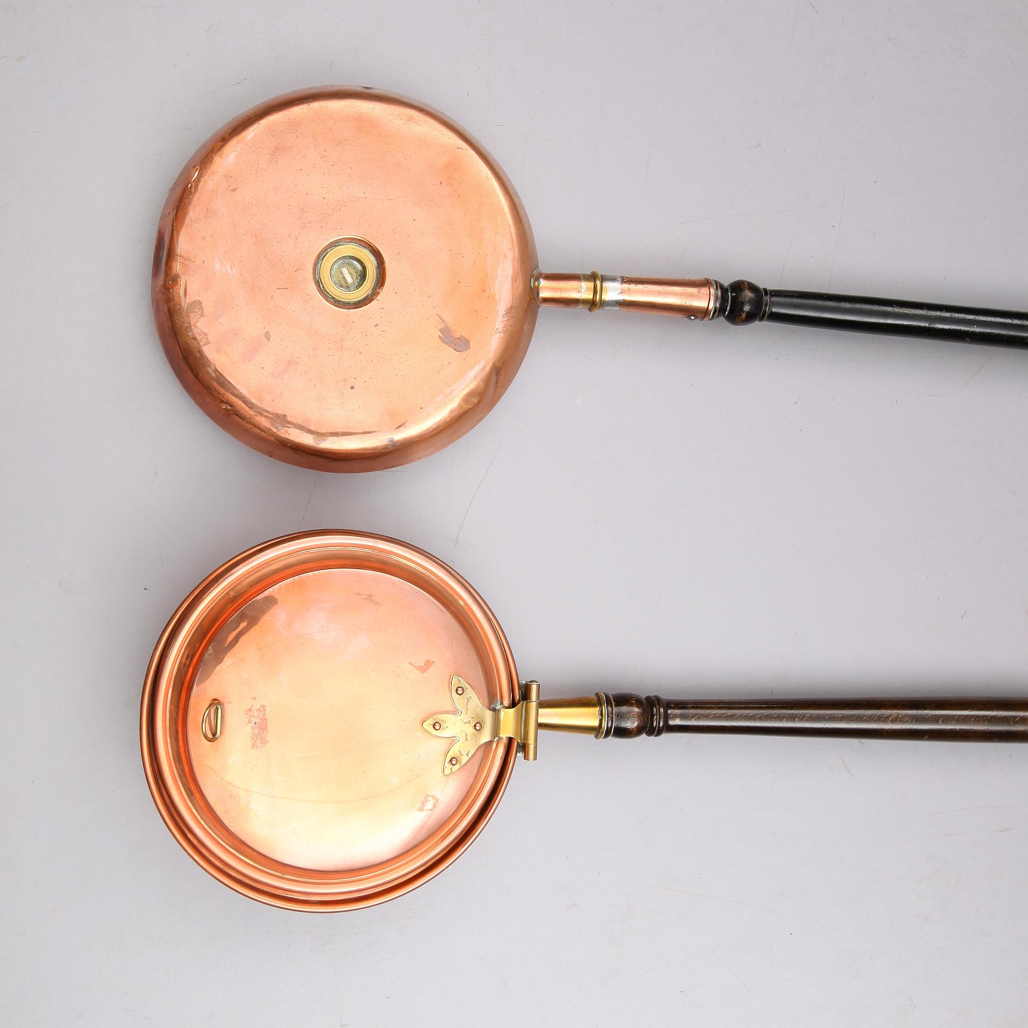 SÄNGVÄRMARE, 2 st, England, 1800-/1900-tal.