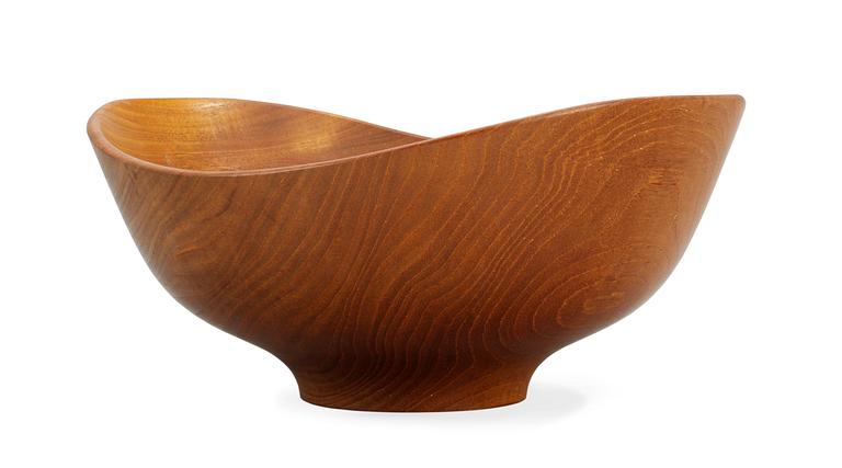 A Finn Juhl teak bowl, Kay Bojesen, Denmark.