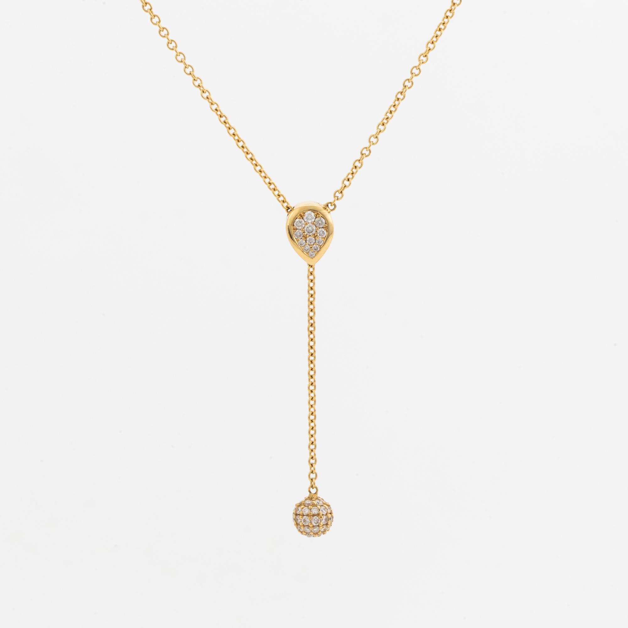 LWL Jewellery, necklace, 18K gold with briliant-cut diamonds.