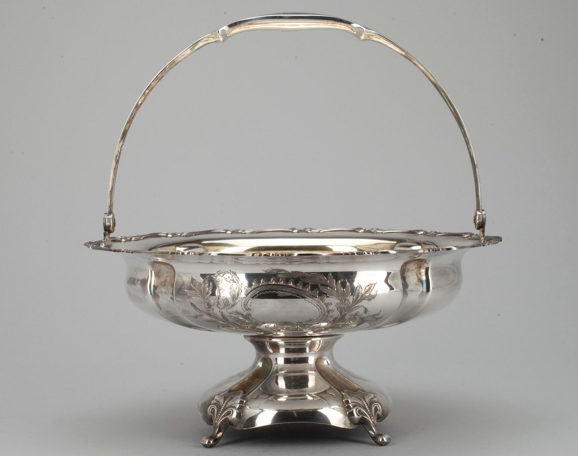 BRÖDKORG, silver, Auran Kultaseppä, Åbo 1947. Tot.vikt ca 752 g.