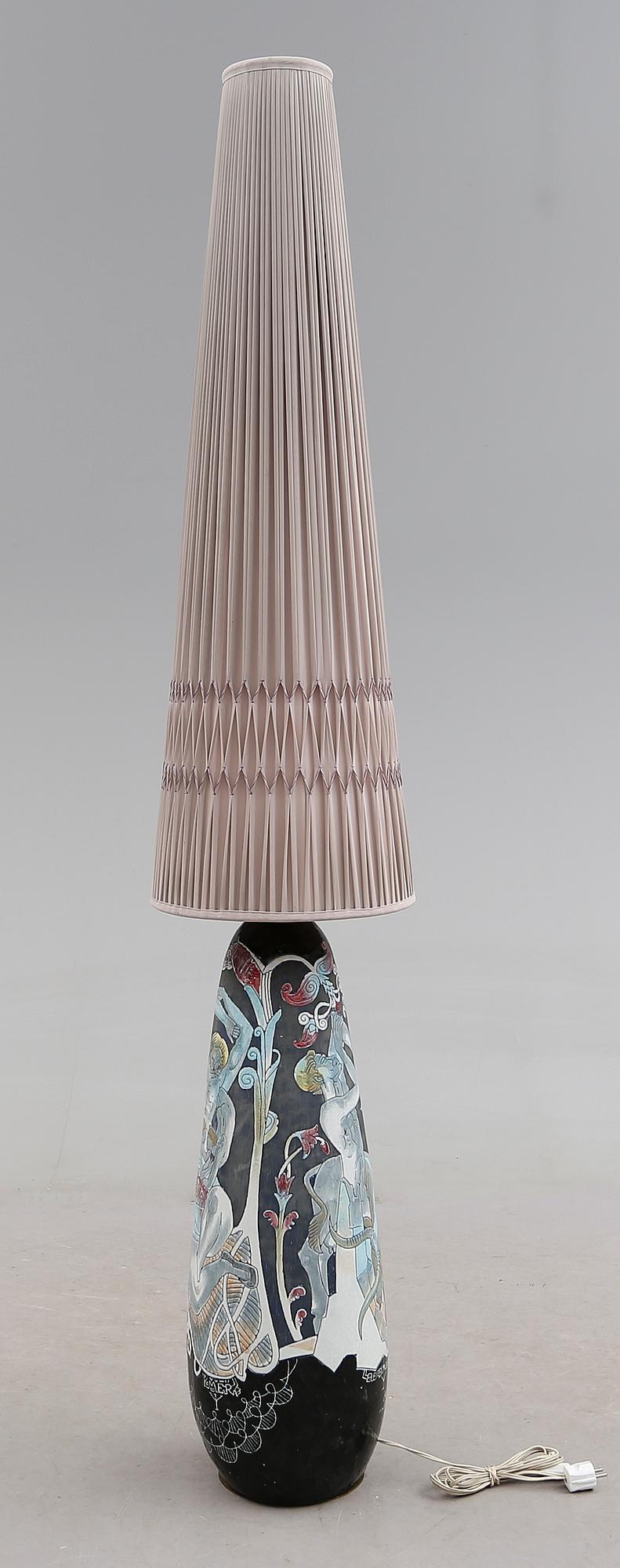 GOLVLAMPA, keramik, Marian Zawadzki, Tilgmans, 1959.