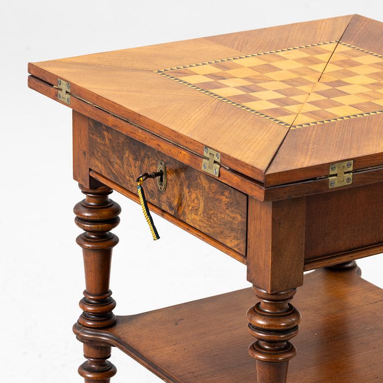 Drop-leaf card table, early 20th century.
