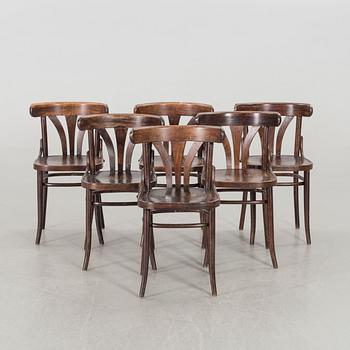 A SET OF 6 THONET STYLE CHAIRS, first half of 20th century.