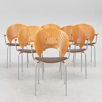 Nanna Ditzel,  six 'Trinidad' armchairs, Fredericia, Denmark.