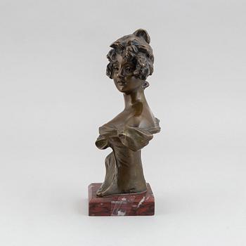 Georges van der Straeten, skulptur. Brons, signerad, gjut.stämpel. Total höjd 22,5 cm.