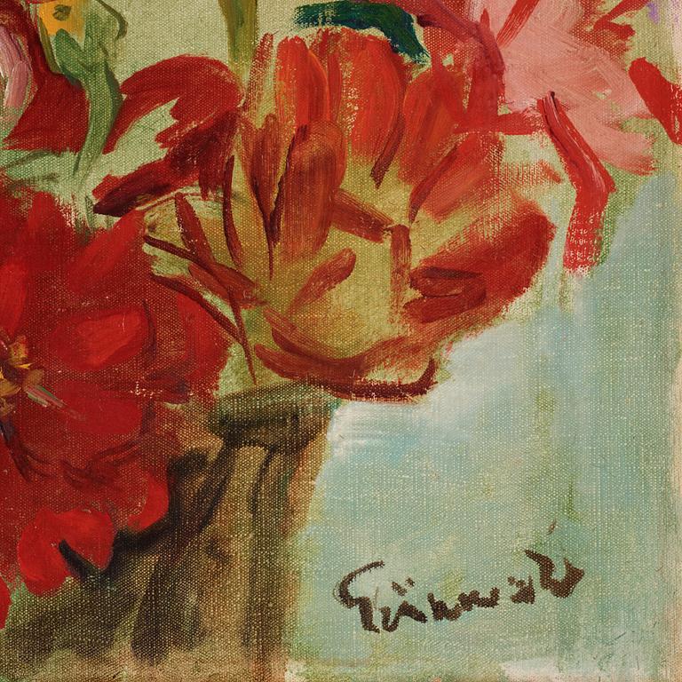 Isaac Grünewald, Flower still life.