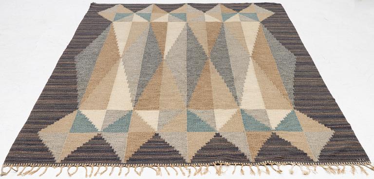 Ulla Parkdal, a flat weave carpat, c.. 304 x 196 cm, signed UP.