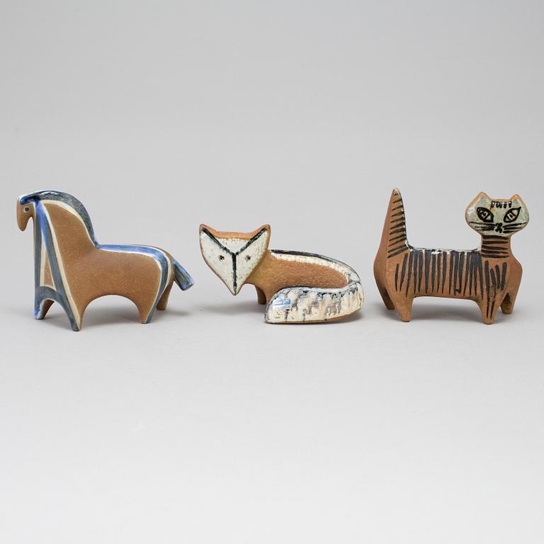 6 figurines by Lisa Larson for Gustavsberg 1956-1978.