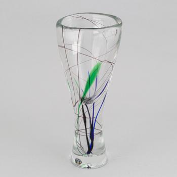 A glass vase by vicke Lindstrand,