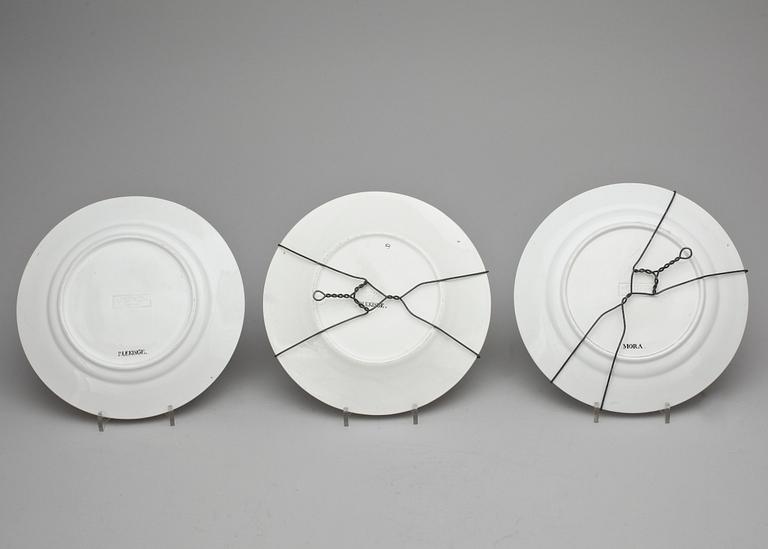TALLRIKAR, 6 st, Ironstone China, stenporslin, Rörstrand, tidigt 1900-tal.