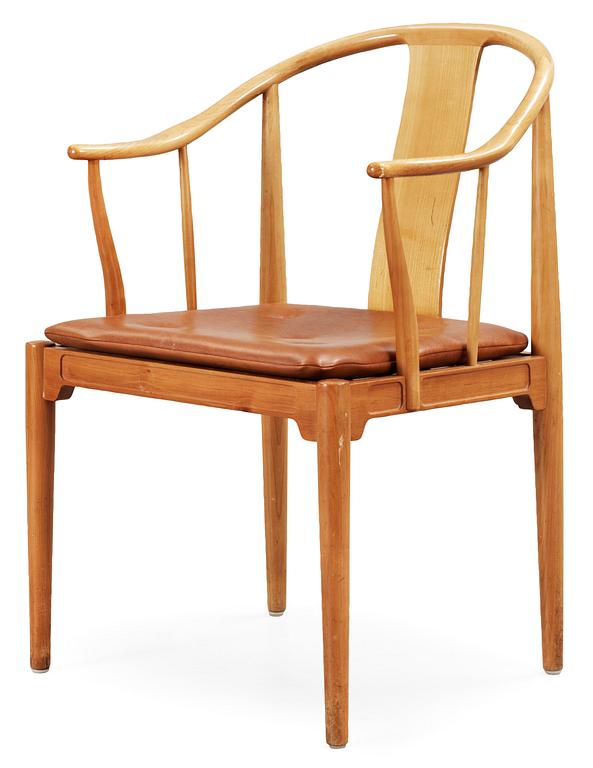 A Hans J Wegner cherrywood 'China' armchair, Fritz Hansen, Denmark 1966.