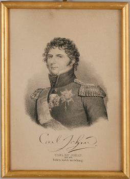 REGENTLÄNGD, 18 st, litografiska tryck, 1800-tal.