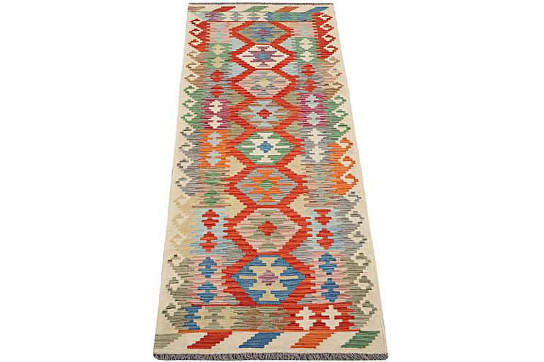 A runner carpet, Kilim, ca 253 x 80 cm.