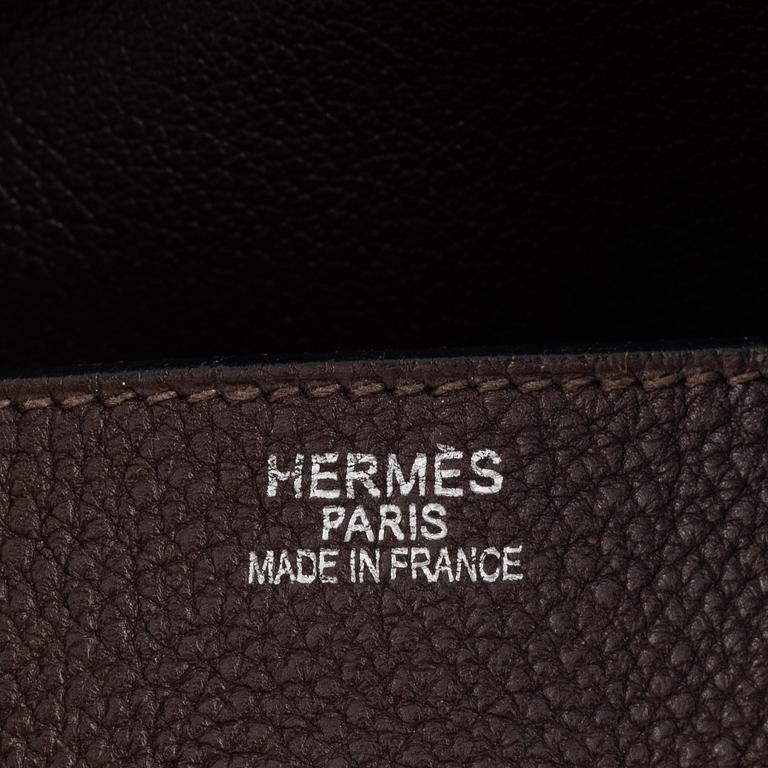 Hermès, a chocolate brown Togo leather 'Birkin 35' handbag, 2008.