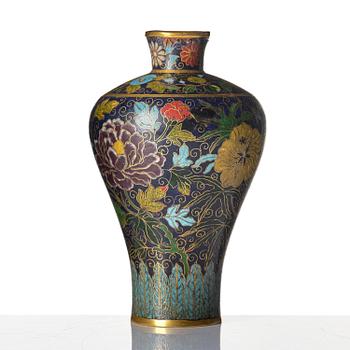 A cloisonne enamel meiping vase, Ming dynasty 1368-1644).
