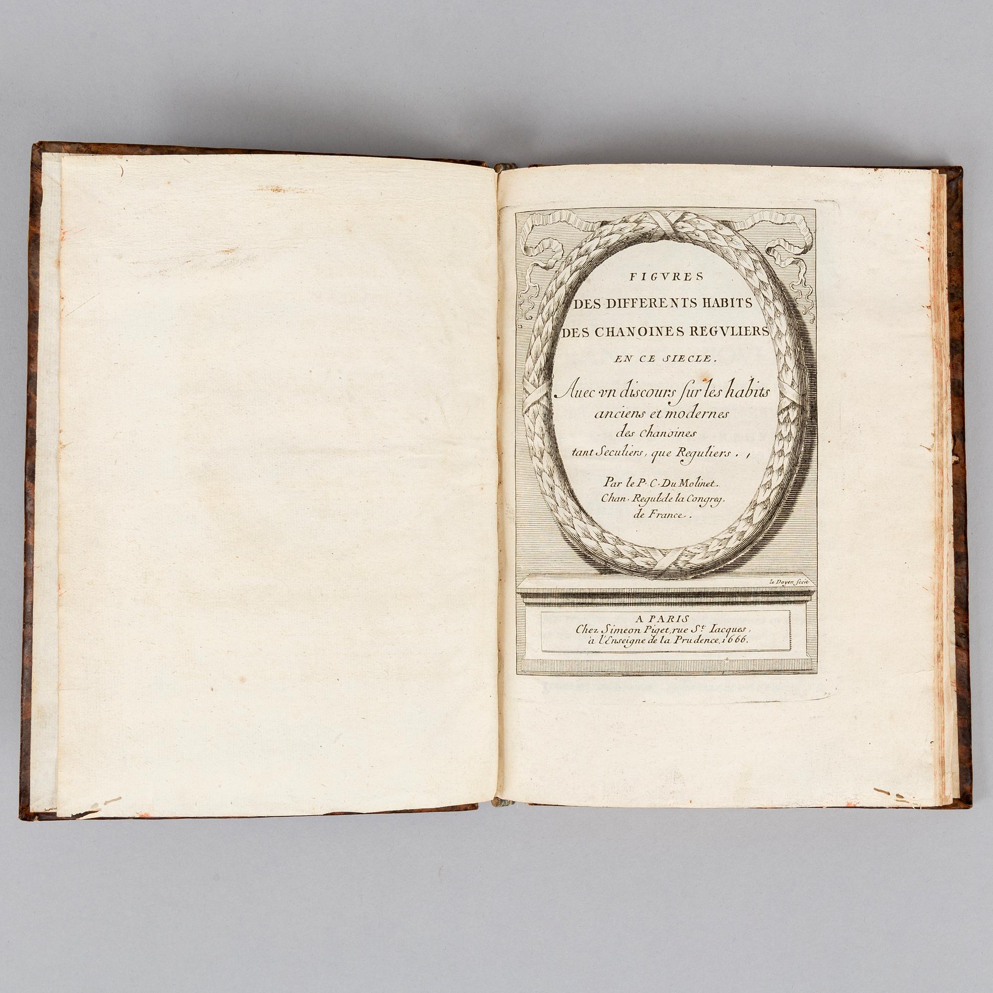 Ecclesiastical costume 1666, 31 engraved plates.