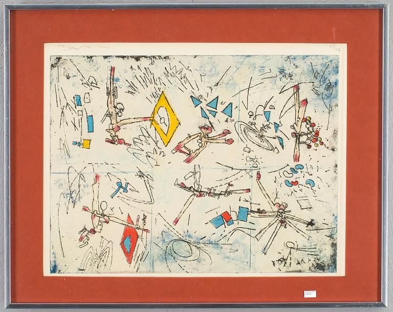 ROBERTO MATTA, färglitografi, signerad och numrerad 22/50.