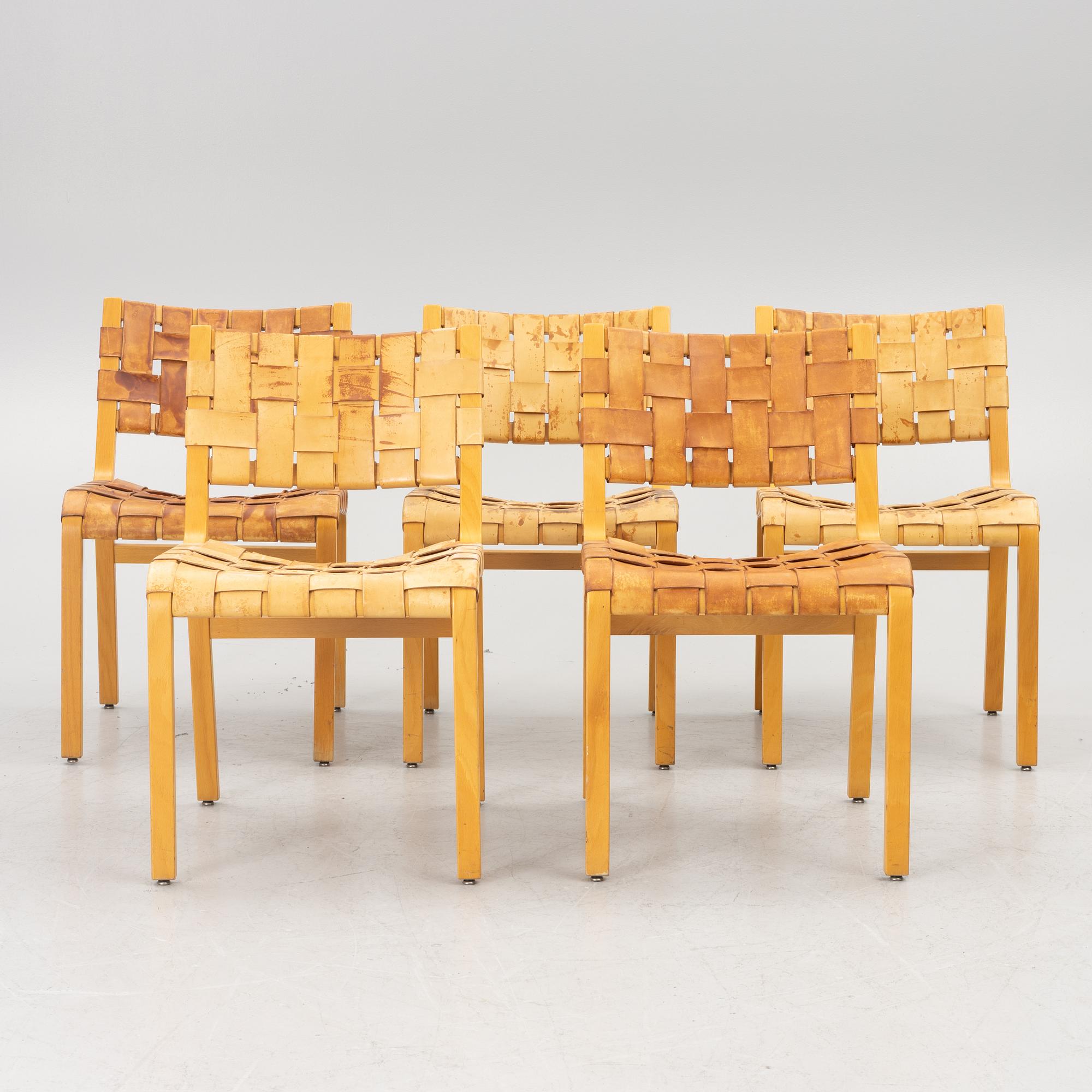 Five chairs, second half of the 20th Century.