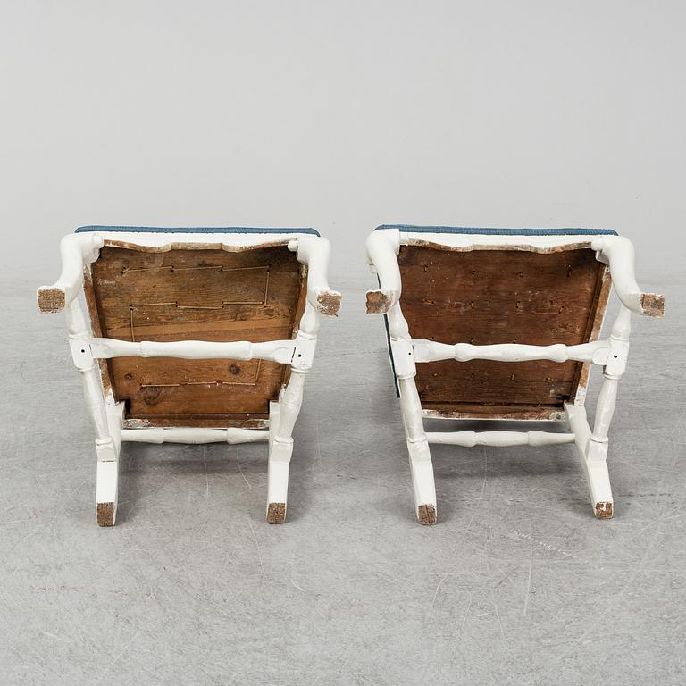 A pair of 18th century chairs.