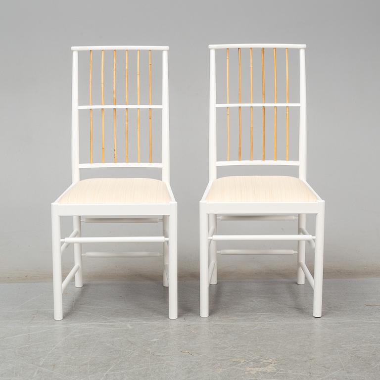 JOSEF FRANK, a pair of 'model 2025' chairs, from Firma Svenskt Tenn.