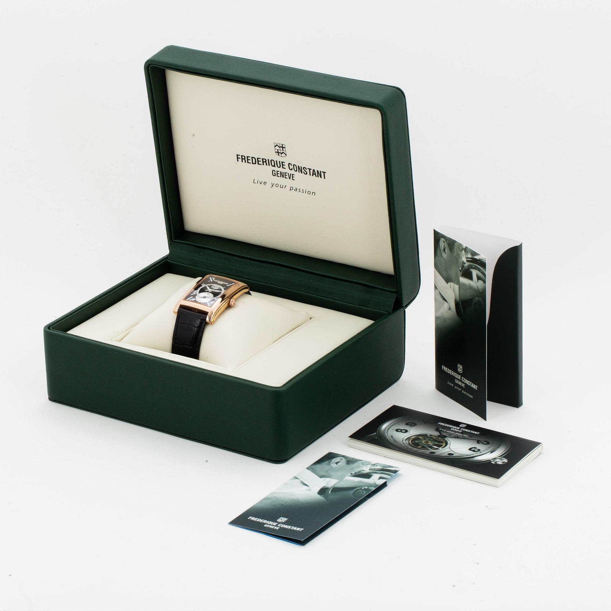 FREDERIQUE CONSTANT, Dual Time, wristwatch, 31 x 47 mm.