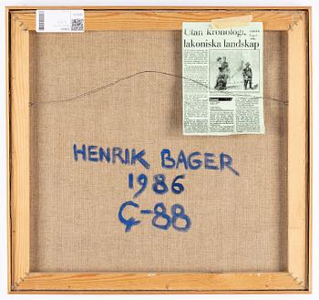 Henrik bager, oil on canvas, signed and dated 1986.