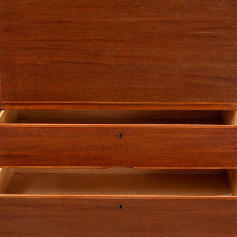 Axel Larsson, a mahogany secretaire, Svenska Möbelfabrikerna, Bodafors, 1940's/50's.
