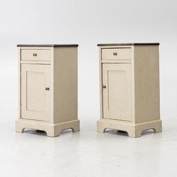 Bedside tables, a pair. Contemporary manufacture.