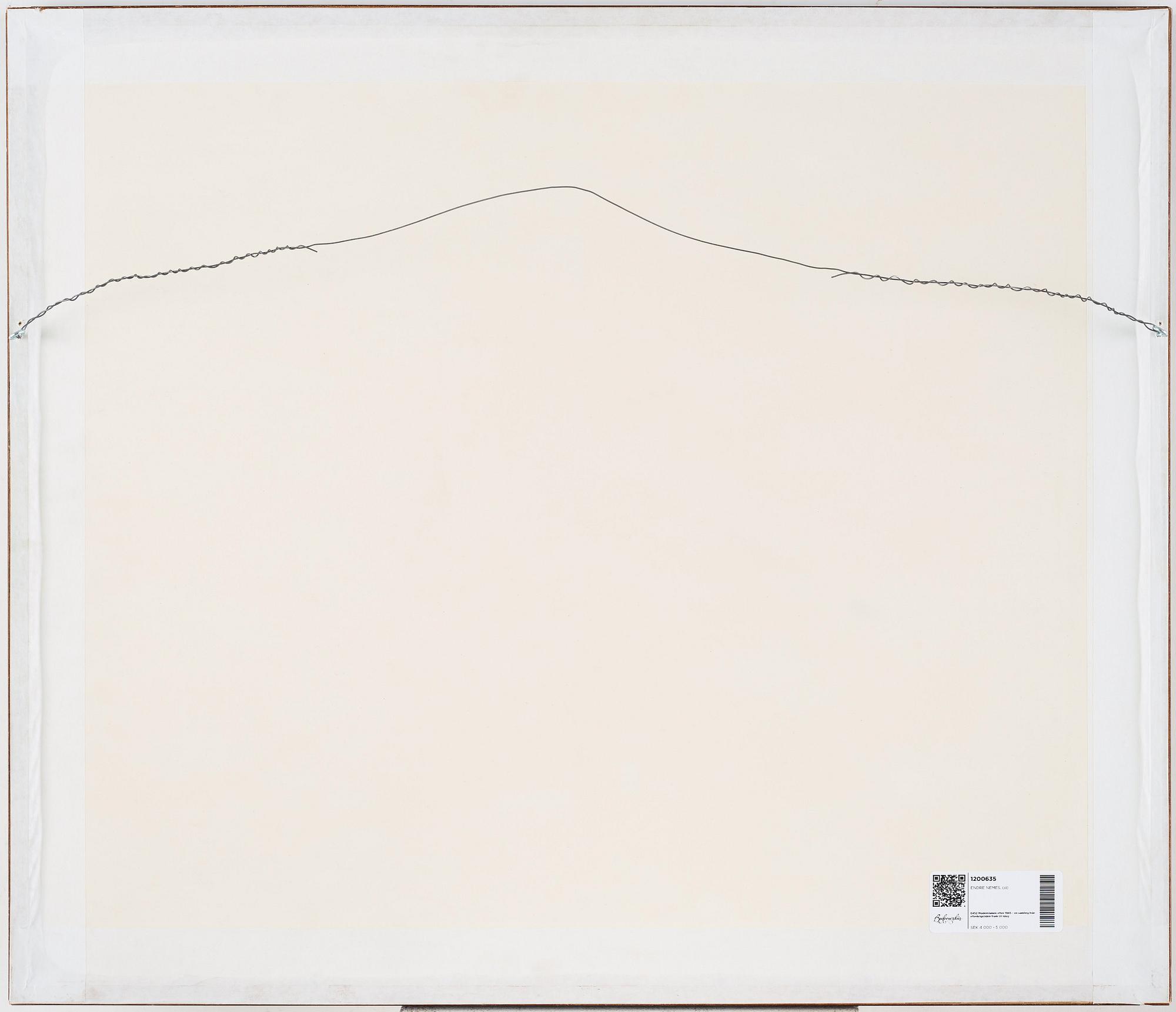 ENDRE NEMES, crayon and acrylic on paper, signed Endre Nemes and dated 1963.