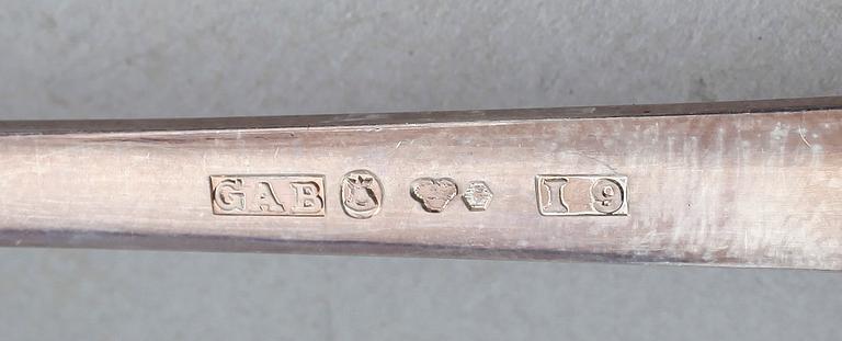 BESTICK, 19 st, silver, bl a Boheme, 1900-talets andra hälft.  Total vikt ca 208 g.