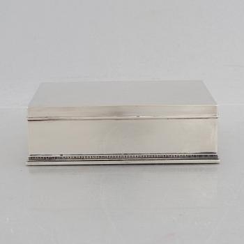 A Swedish silver cigarette case, mark of W.A. Bolin,  Stockholm 1944.