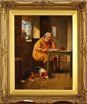 ALEXANDER AUSTEN, olja på duk, sign. Omkring sekelskiftet 1800/1900.