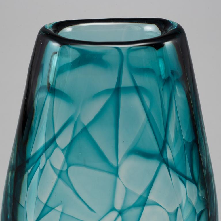 Vicke Lindstrand, a 'Colora', glass vase, Kosta, 1960s.