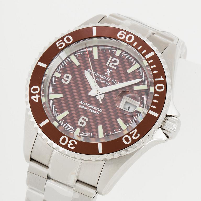 BERNHARD H MAYER, Nauticus, wristwatch, 41 mm.